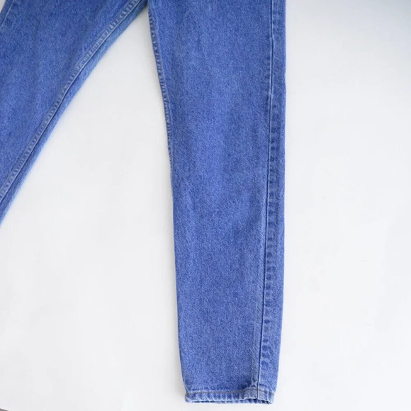 Vintage 80s Guess Jeans Blue High Waisted Straight Leg Mom Jeans 28 - Picture 4 of 14